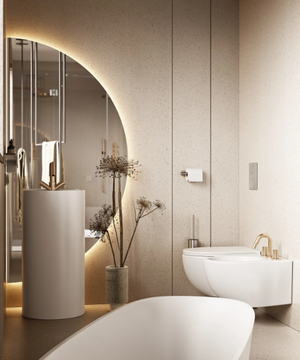 MOON/HALF MOON - Wall-mounted mirror with integrated lighting by MOMA Design - view 3